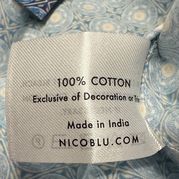 Nicoblu Cotton Capri Tunic Vietri Porcelain Print Size XL - Picture 9 of 9